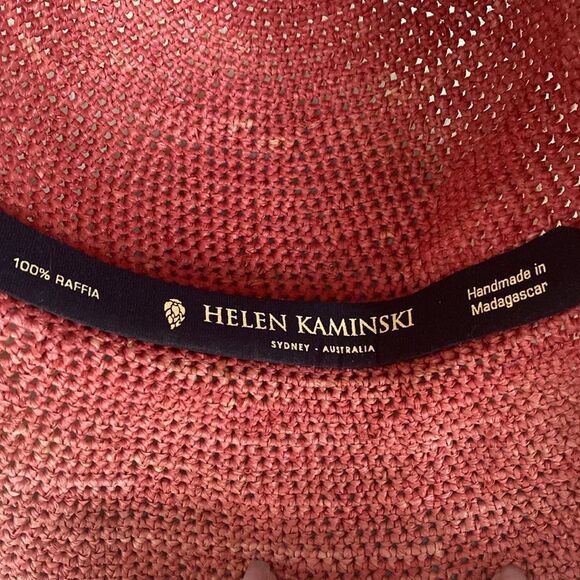 Helen Kaminski Lux Handmade Crochet Sun Hat in Pink and Tan - Preloved - Picture 6 of 10